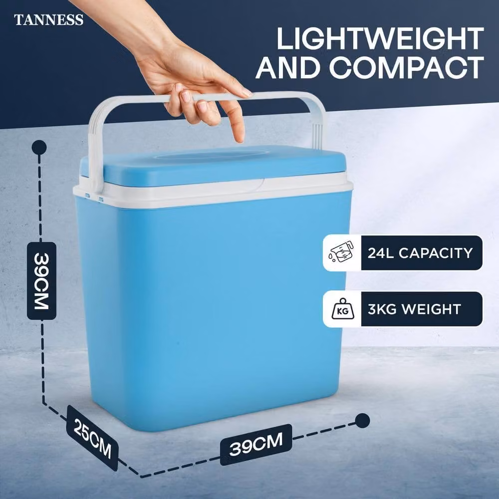 Tanness 24L Insulated Plastic Cool Box in Blue – 5