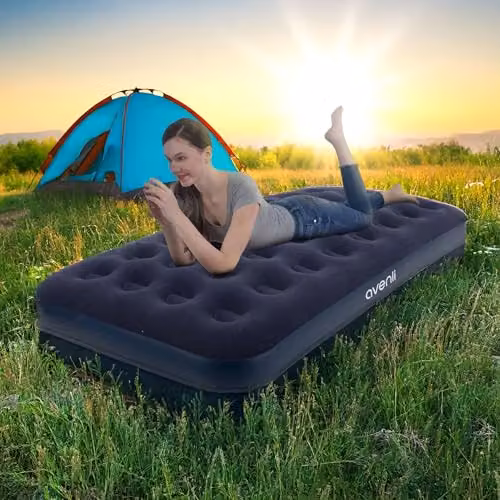 Jilong Twin Cb Unisex Water Repellent Outdoor Air Bed in Purple, W/D/H: 191 x 99 x 22 cm – 2