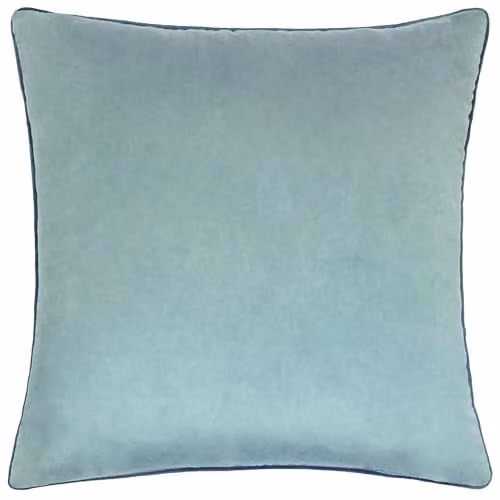 Furn Meridian Velvet Square Cushion in Petrol Green, W/D/H: 45 x 45 x 45 cm