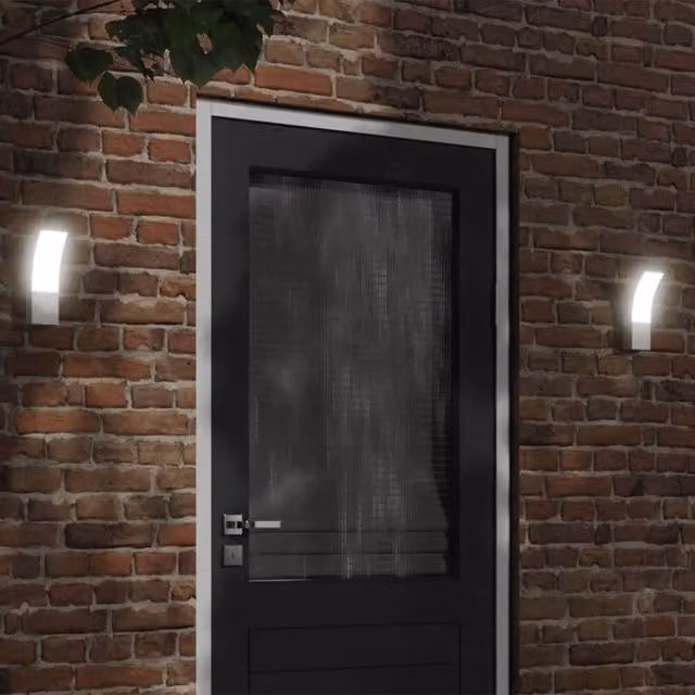 Berkfield Home Modern White LED Outdoor Wall Light in Die-cast Aluminium