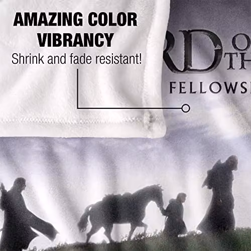 LOGOVISION Lord of the Rings Silky Touch Super Soft Throw Blanket, Multicolour and White, W/D: 152 x 127 cm – 3
