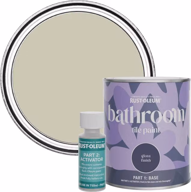 Rust-Oleum Bathroom Tile Paint in Gloss Finish, Beige, 0.75 l