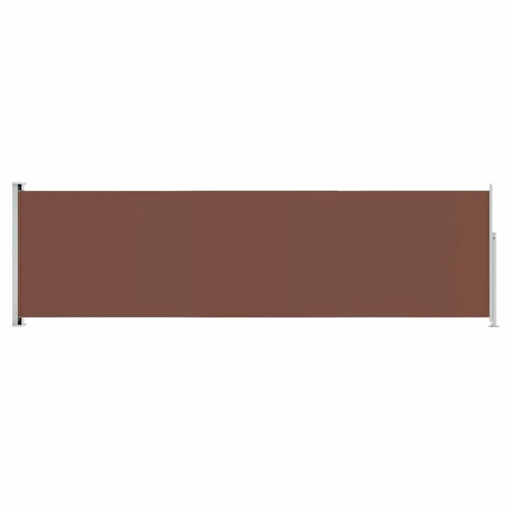 Berkfield Home Brown Retractable Side Awning with Polyester Fabric and Steel Frame, W: 600 cm, H: 180 cm – 1