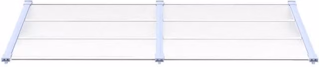 Berkfield Home Durable Polycarbonate Door Canopy in Grey and Transparent, W: 90 cm, H: 199 cm