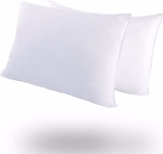 Home Sweet Home UK Luxury Egyptian Cotton Pillows, 2 Pack, White, Medium Support, Hypoallergenic and Breathable
