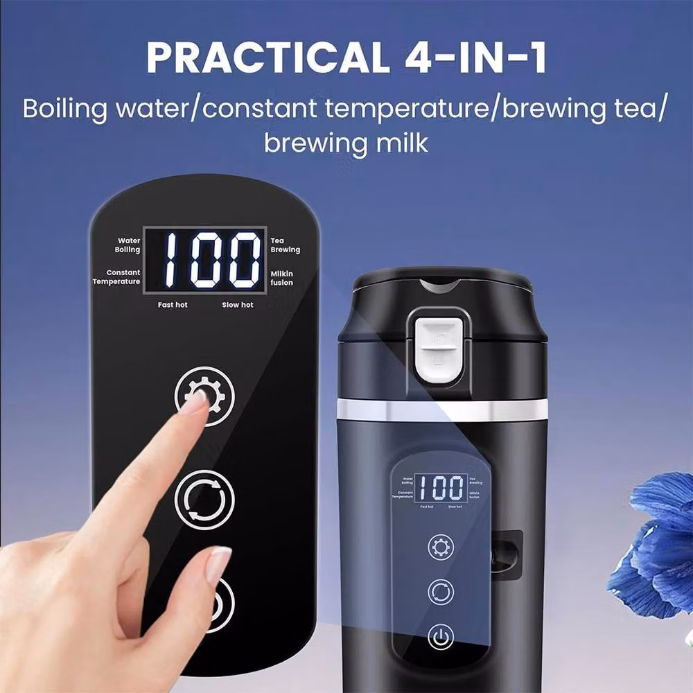 Havendro Electric Car Heating Cup with Smart Touch Screen, 400ml, Black – 4