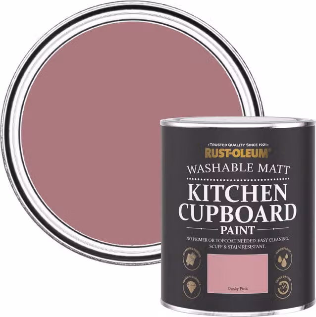 Rust-Oleum Matt Kitchen Cupboard Paint in Dusky Pink, 750ml