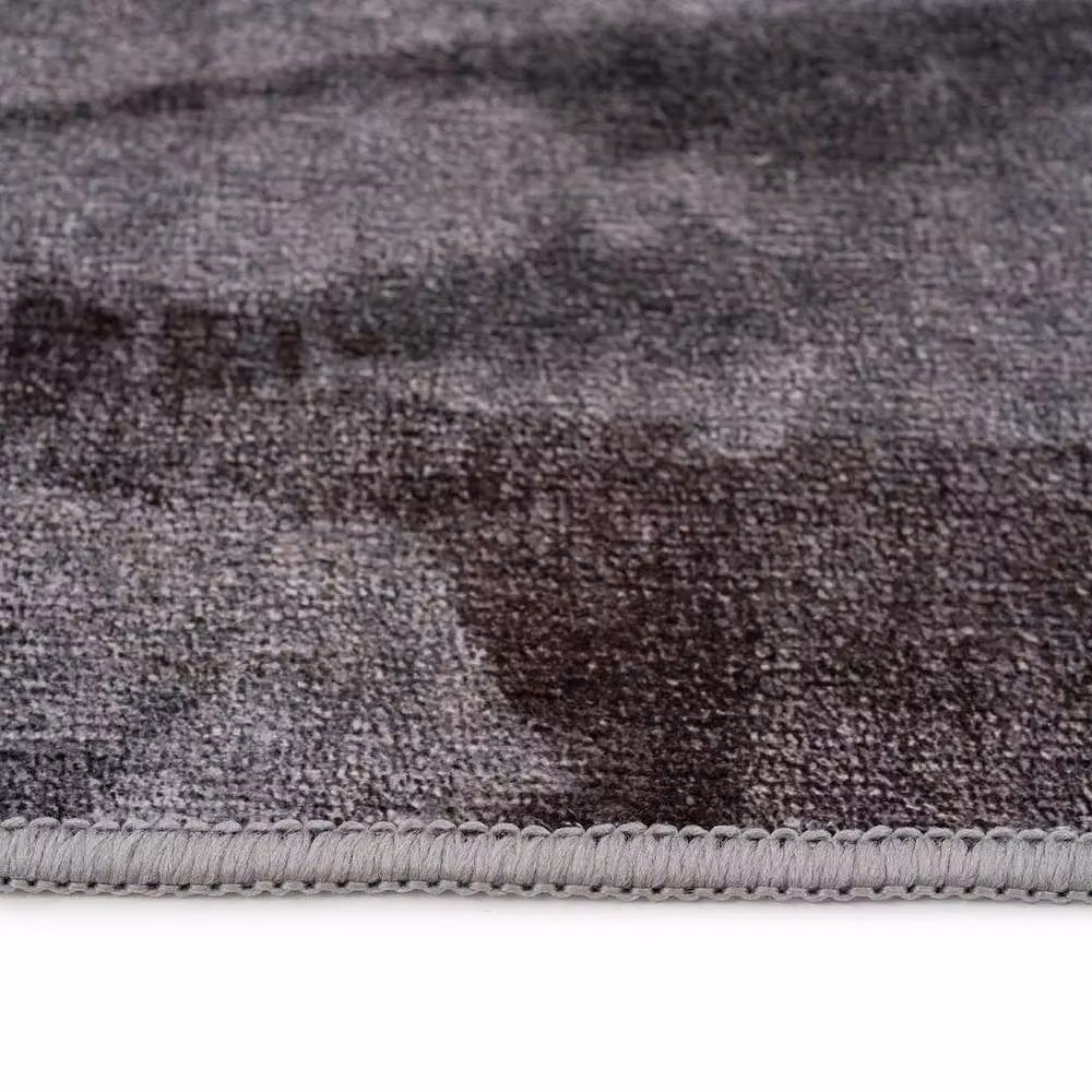 Kukoon Abstract Soft Pile Area Rug in Blue and Grey, W: 80 cm, L: 150 cm – 5
