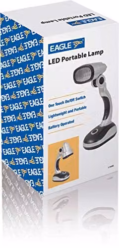 Eagle LED Portable Touch Tabletop Lamp in White or Grey – 2