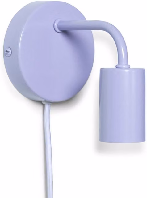 ValueLights Jordy Colour Pop Plug In Wall Light - Lilac