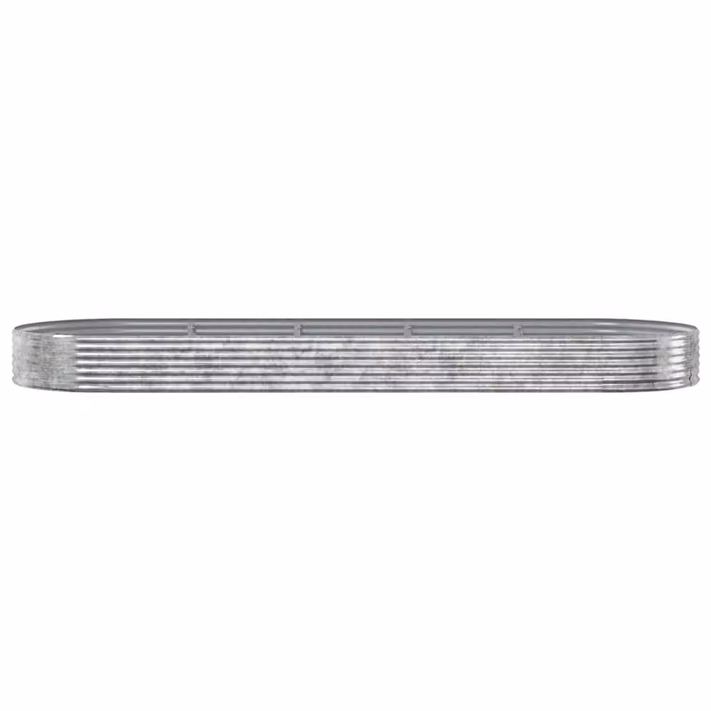 Berkfield Home Garden Raised Bed in Silver Powder-coated Steel, W: 450 cm, D: 140 cm, H: 36 cm – 2