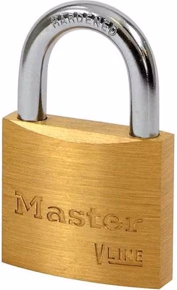Master Lock V Line Brass 40mm Padlock Keyed Alike 4232 in Gold – 1