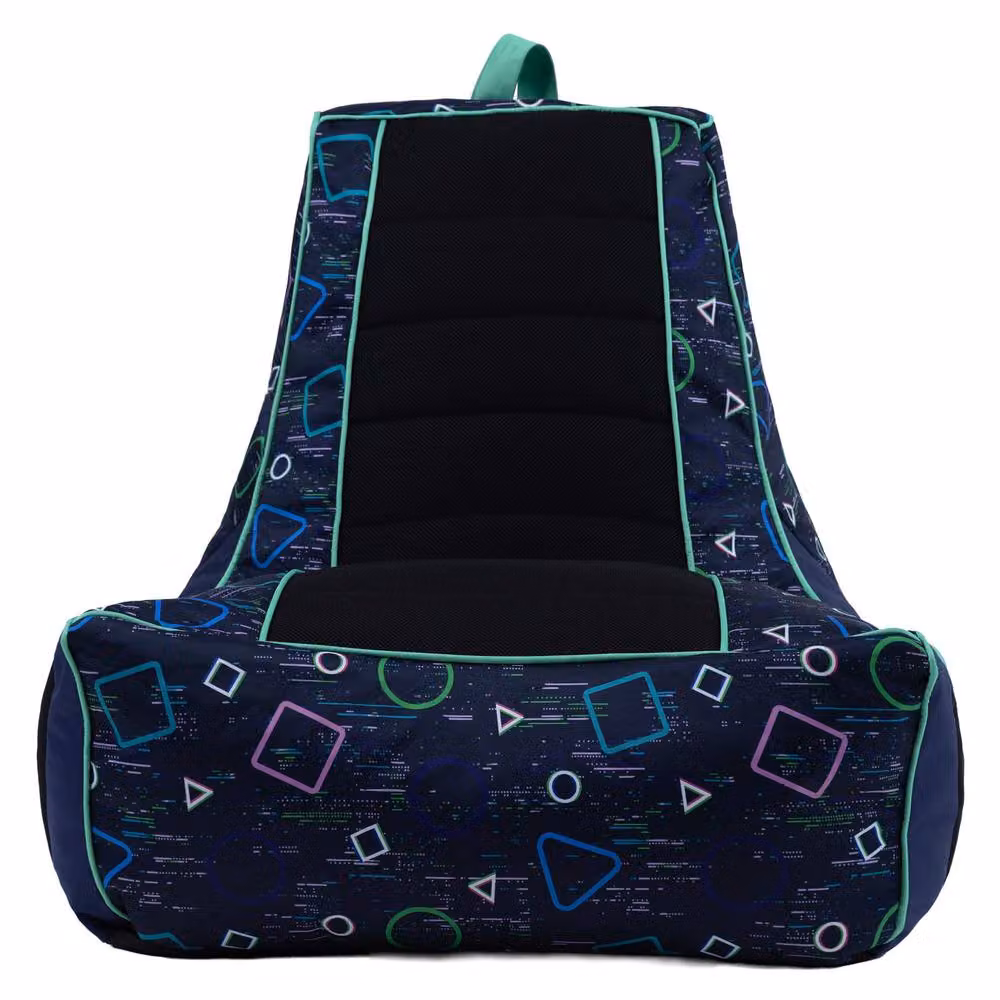 icon Meta Gaming Childrens Bean Bag Recliner in Blue, Small – 3