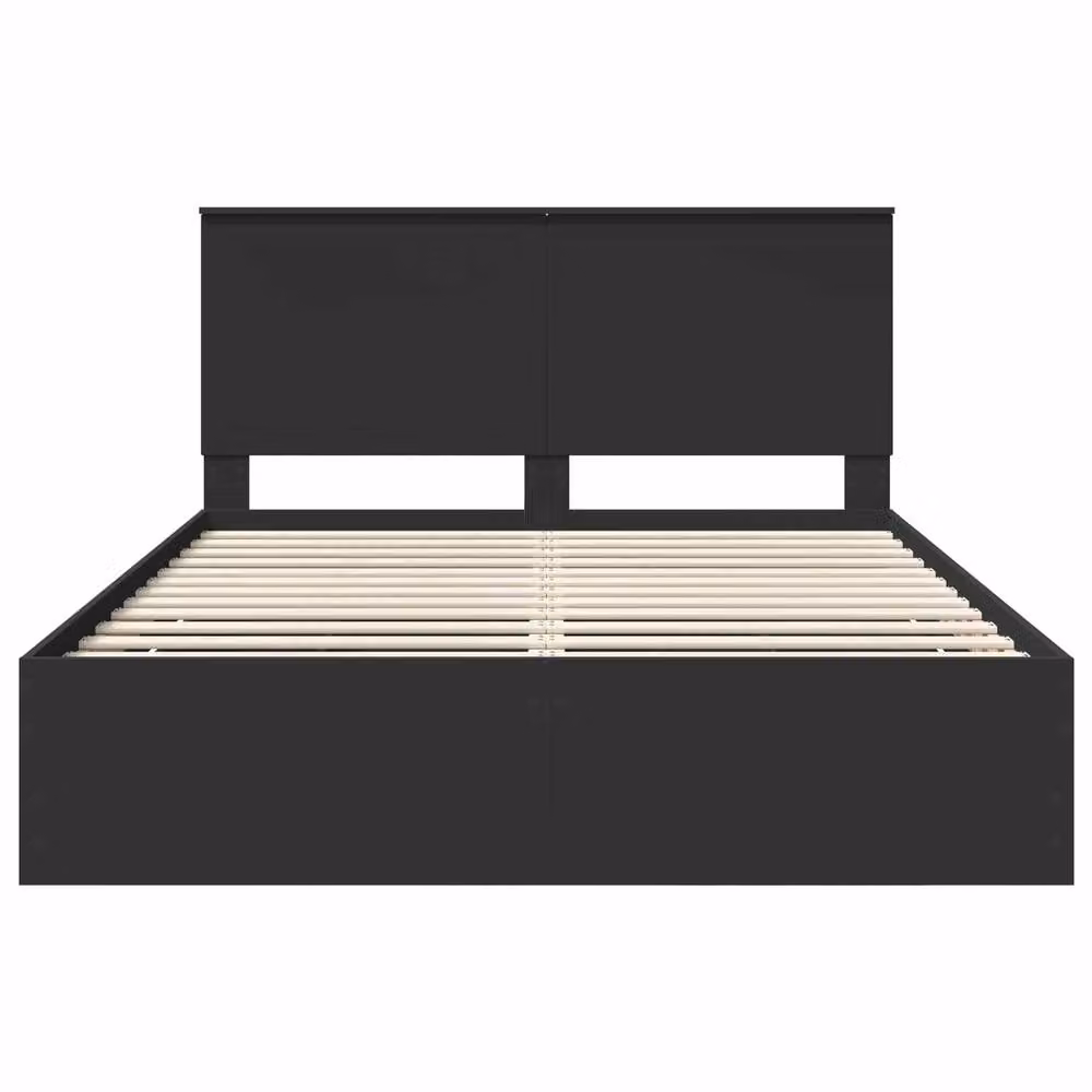 Berkfield Home Modern Bed Frame with Drawers in Black, Engineered Wood, 150 x 200 cm – 3
