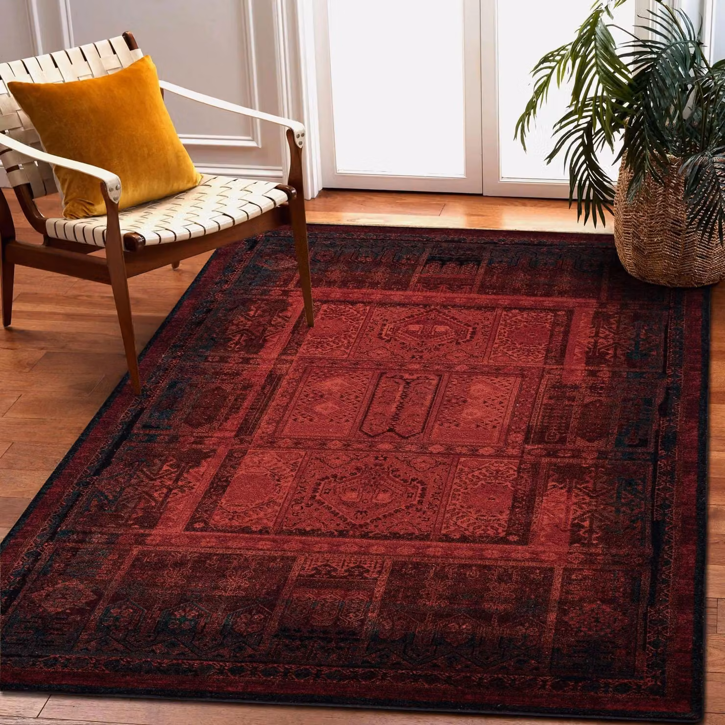 RugsX Wool Omega Oriental Rug in Red, W: 200 cm, D: 300 cm – 3