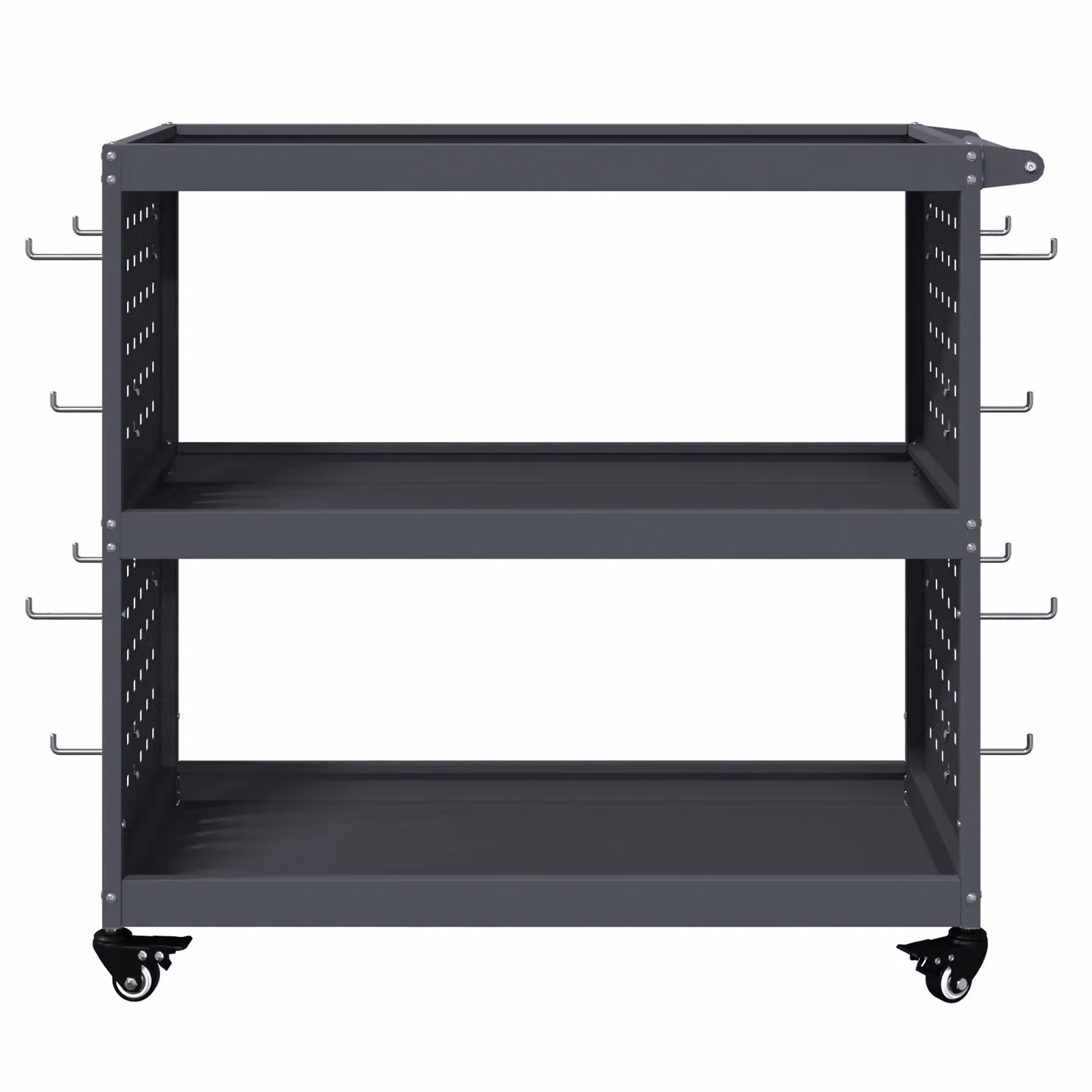 Berkfield Metal Tool Trolley with Shelf and Wheels in Anthracite – 5