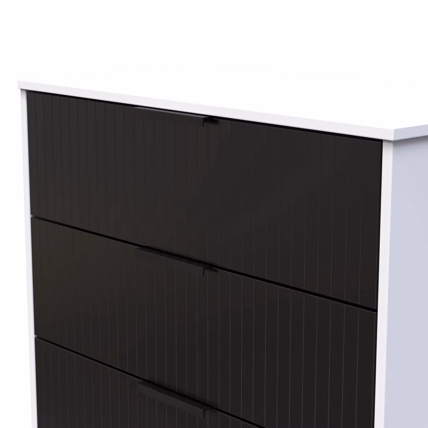Ready Assembled 2 U Denver 3 Drawer Deep Chest in Matt Black – 3