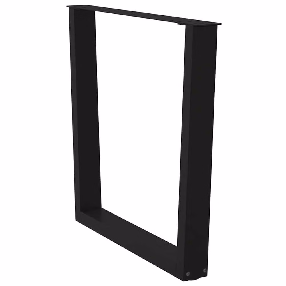 Berkfield Home V-Shape Dining Table Legs, 3 Piece Set, Black Steel, H: 72-73.3 cm x W: 80 cm – 2
