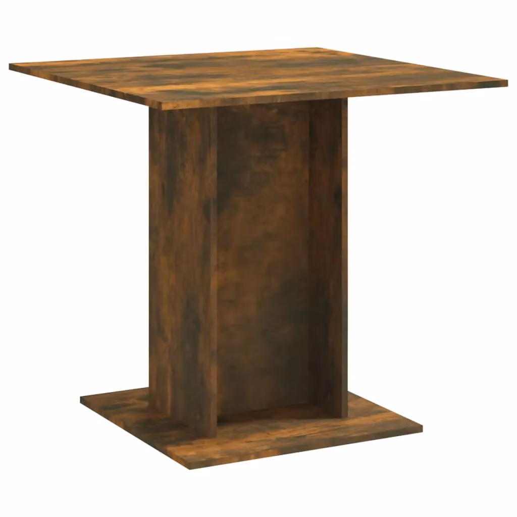 Berkfield Home Smoked Oak Dining Table in Brown, W/D/H: 80 x 80 x 75 cm – 2