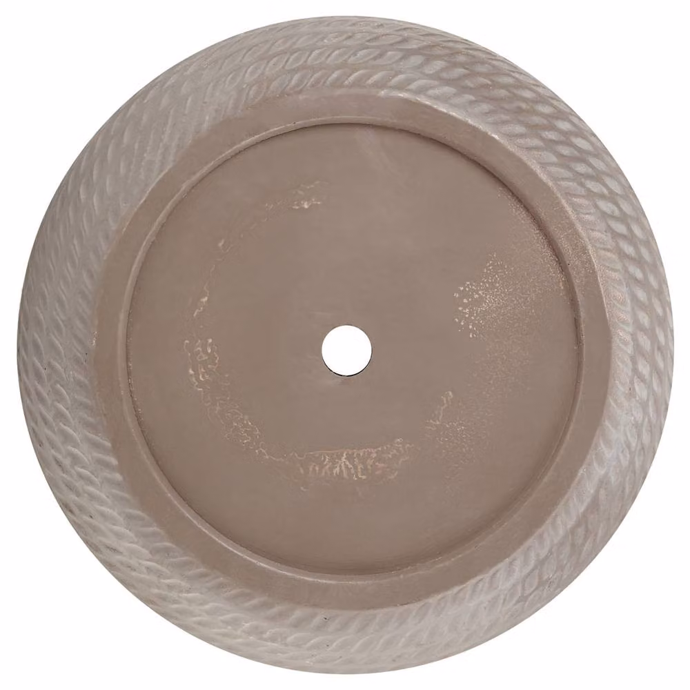 Wyld and Coco Fibre Clay Plant Pot in Beige, Height: 44 cm, Diameter: 39 cm – 3
