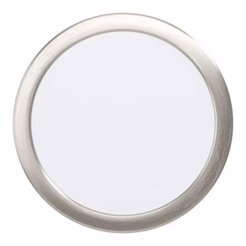 Loops LED Wall and Ceiling Flush Downlight in Silver Metal, 16.5W Recessed Spotlight for Kitchens