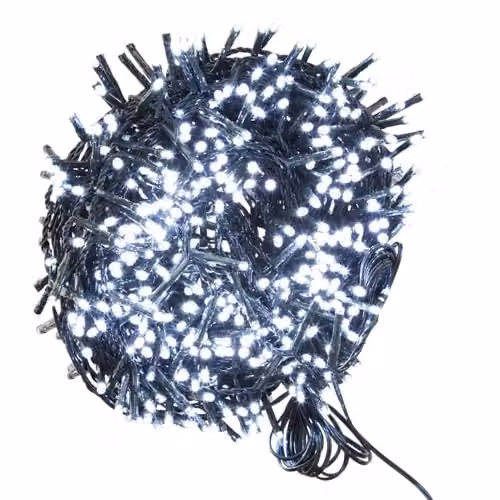 VFM e-Store 800 LED Cool White Christmas Fairy String Lights, 20m, Mains Operated – 4