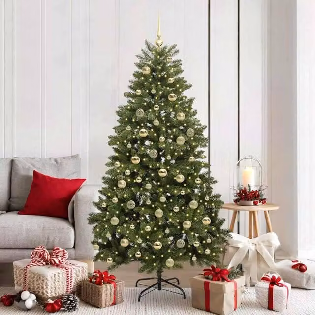 Berkfield Home Green Artificial Christmas Tree with Stand, Height: 180 cm