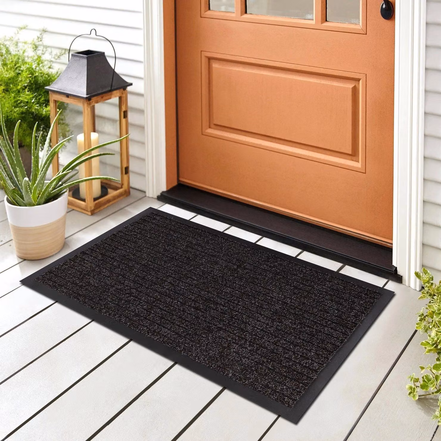 RugsX Dura 7869 Weatherproof Polypropylene Doormat, Brown, W: 100 cm, D: 150 cm – 2