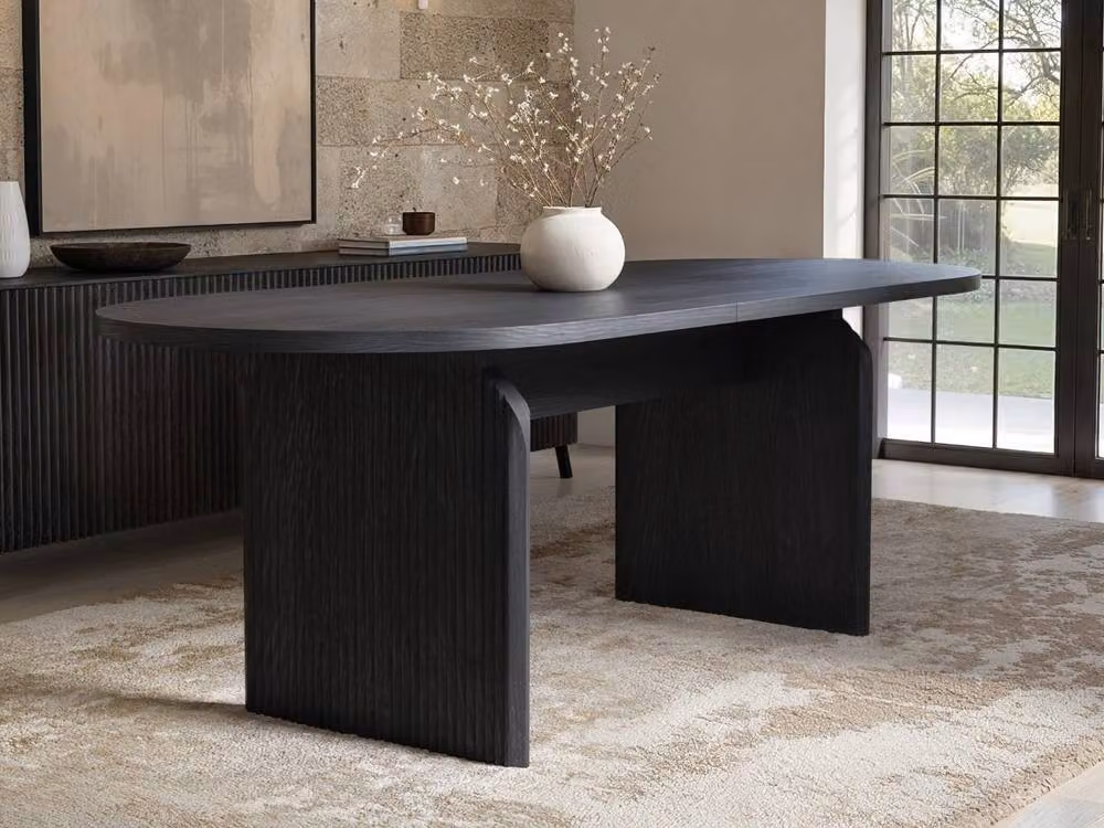 Solace+Co Varm Black Extendable Wood Dining Table and Aiko Green Set of 4 Chairs – 2