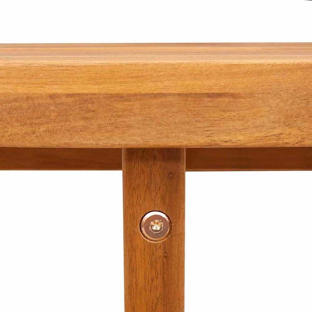 Berkfield Home Round Acacia Wood Garden Side Table, Brown, W/D/H: 70 x 70 x 75 cm – 5
