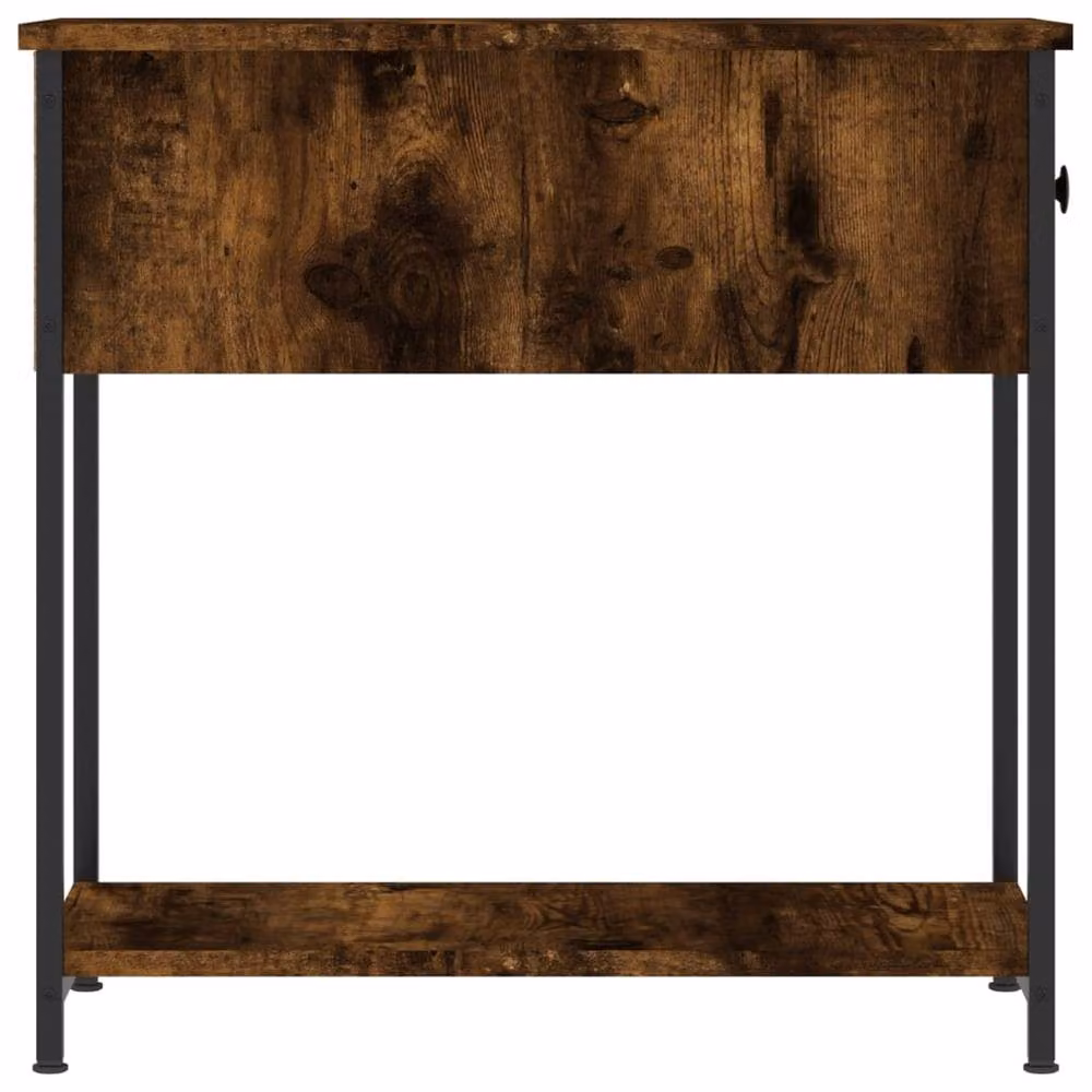 Berkfield Home Set of 2 Durable Bedside Cabinets in Smoked Oak Brown, W/D/H: 30 x 60 x 60 cm – 5