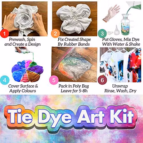 Desire Deluxe Tie Dye Ink Set of 18 Multicolour Paint Colours for Fabric and Clothes Art Crafts – 2