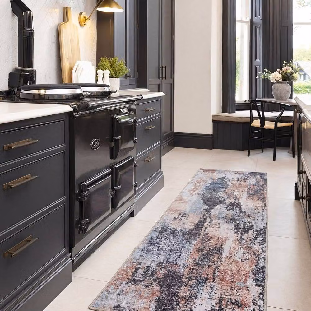 Kukoon Blue Grey Multicolour Distressed Vintage Soft Pile Area Rug, W: 160 cm, L: 230 cm – 3