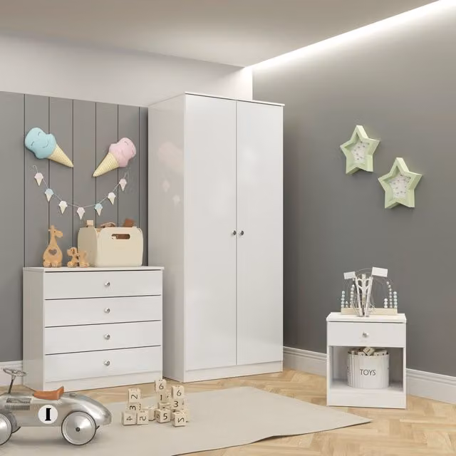 Seconique Denver Trio Set in White and Grey