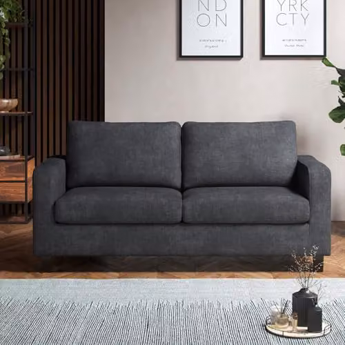 Furnishings For Less UK York Turin 3 Seater Fabric Sofa in Grey – 2