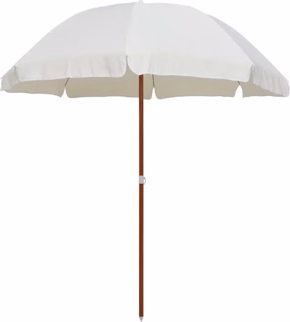 Berkfield Home Parasol with Steel Pole, Beige Sand, W: 240 cm, D: 230 cm, H: 210 cm – 1