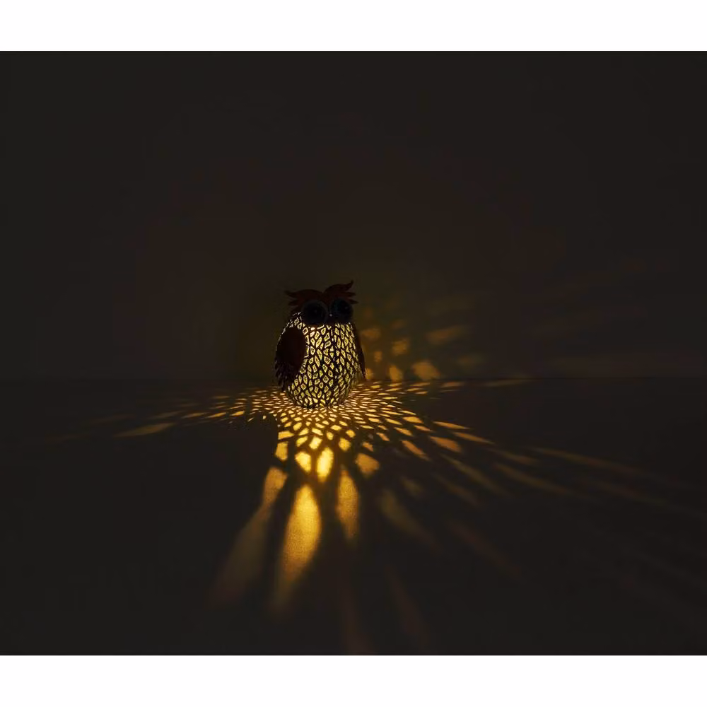 Netlighting Solar Owl LED Outdoor Garden Figure, Multicolour Green, H x W x D: 21 x 15 x 21 cm – 4