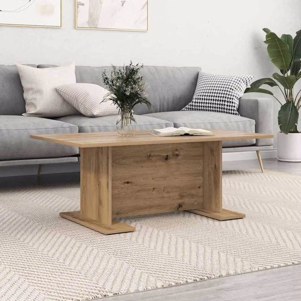 Berkfield Home Beautiful Coffee Table in Brown Artisan Oak and Engineered Wood, W: 103.5 cm, D: 60 cm, H: 40 cm – 3