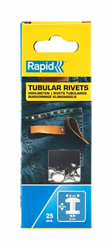 Rapid Multi-Purpose Tubular Rivets, Silver, Blue and Transparent, W/D/H: 9 x 3 x 13 mm, 25 Pieces – 1