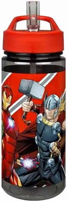 Scooli Avengers Aero Water Bottle, 500 ml, Red