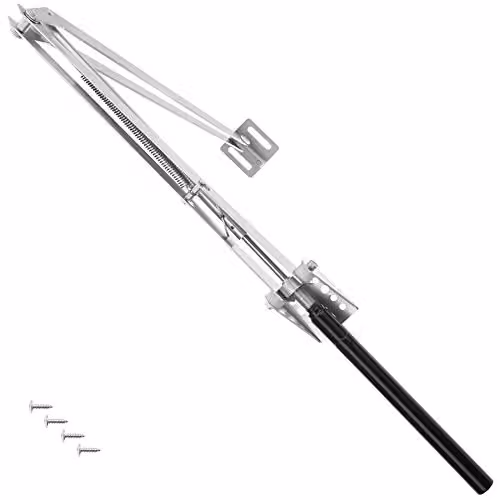 tectake Automatic Greenhouse Window Opener, Temperature-Controlled 15-35°C, 7 kg Lifting Capacity, Zinc-Plated Steel, Silver
