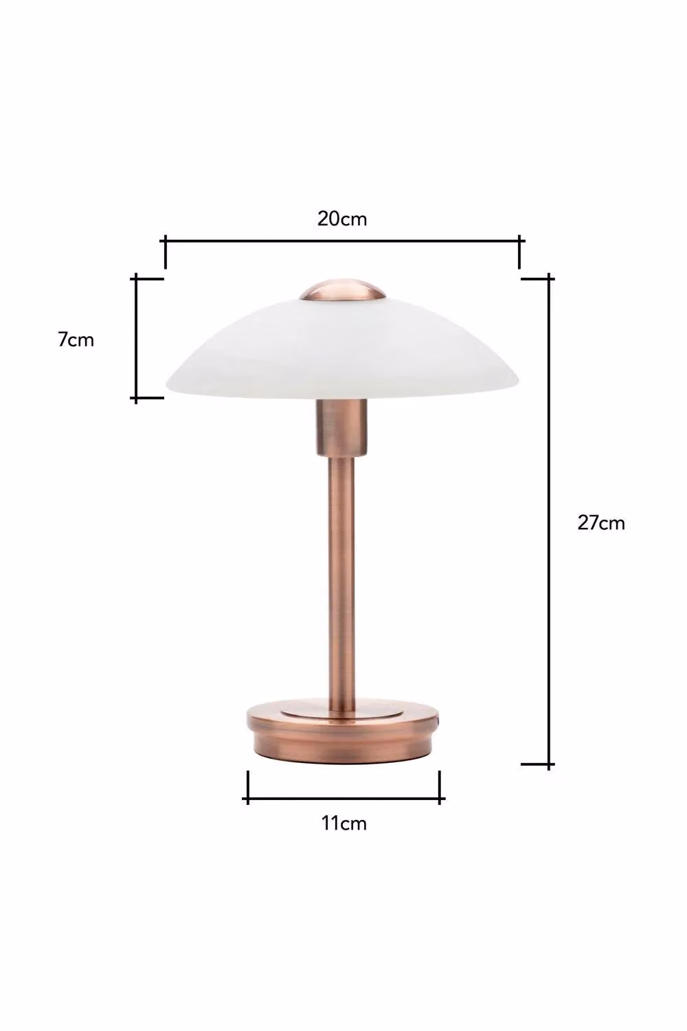 BHS Lighting Archie Touch Sensitive Table Lamp in Copper – 2