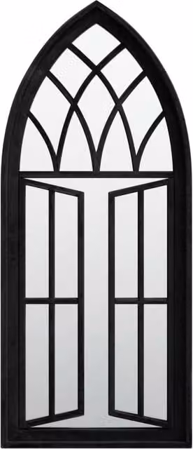 Berkfield Home Antique Black Metal Rectangular Wall Mirror W/H: 70 x 30 cm