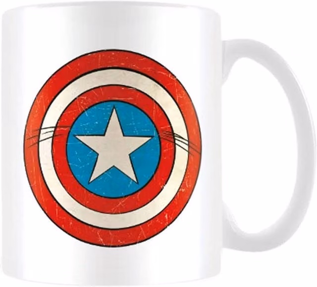 Marvel Captain America Shield Ceramic Mug in White