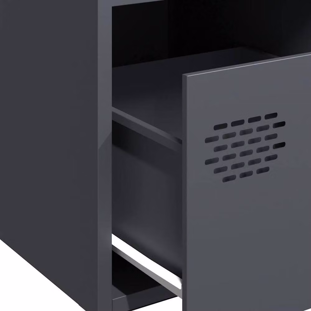 Berkfield Home Anthracite Sideboard in Dark Grey Matt Metal, W/D/H: 68 x 39 x 73.5 cm – 4