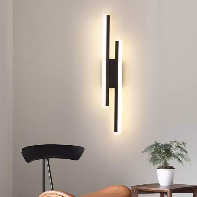 Goeco LED Wall Light in Black, 16 W, Warm White 3000 K, 40 cm – 1