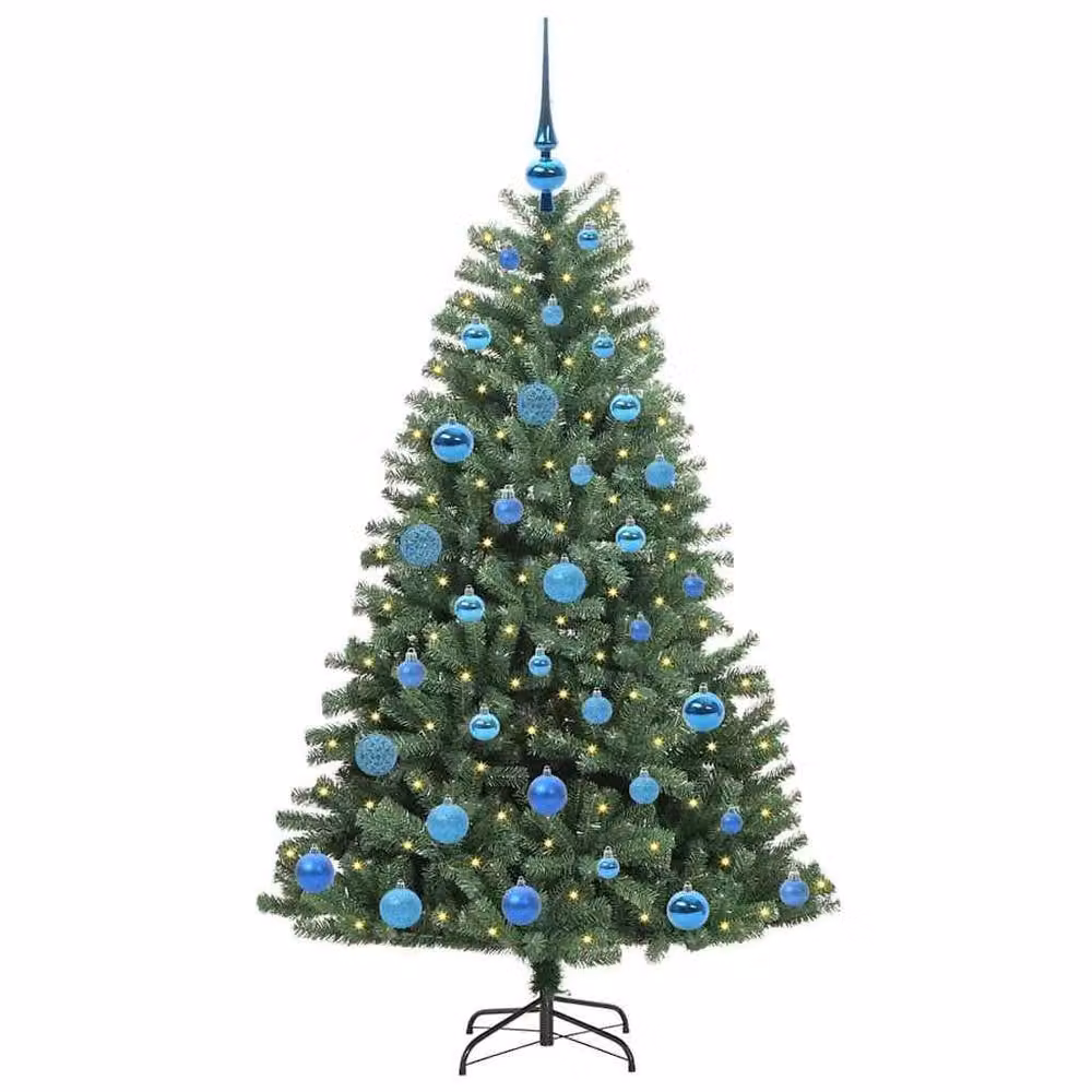 Berkfield Home Green Artificial Hinged Christmas Tree, Height: 150 cm – 3