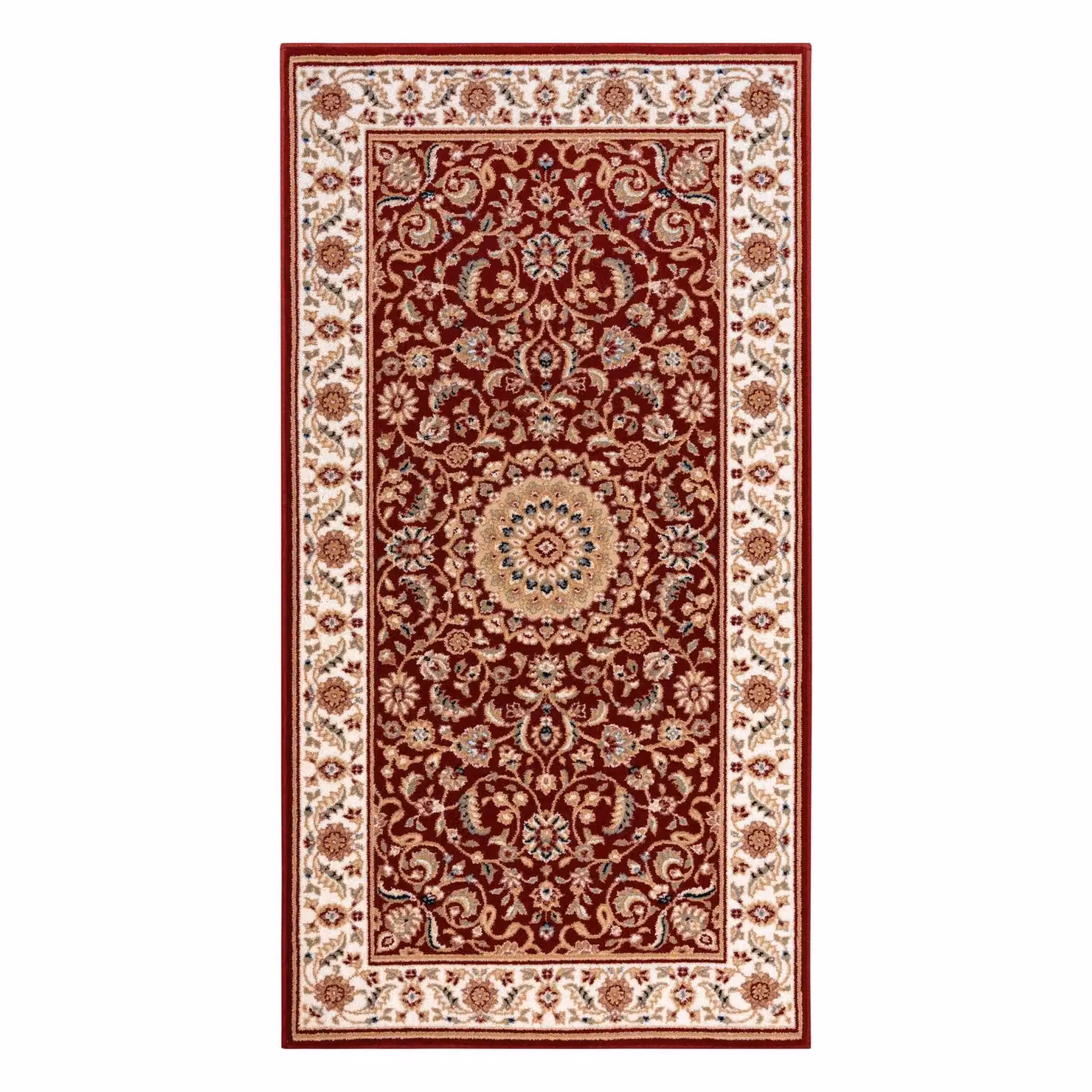 RugsX Nain Vintage Red Wool Rectangular Rug W: 80 cm, L: 150 cm – 2