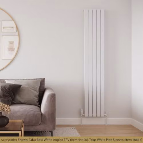 UK Radiators Typhoon White Flat Tube Vertical Designer Radiator, H 180 cm x W 34 cm – 2
