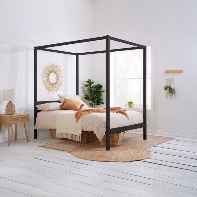 Birlea Mercia Four Poster King Bed in Black
